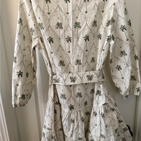 Zara Palm Tree Print V-Neck Mini Dress - Picture 10 of 10